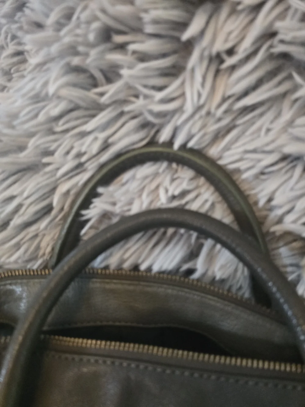 Marc Jacobs Olive Green Leather Satchel with Gold Hardware